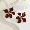 Explosiones europeas y americanas moda pendientes de flor de gota de aceite para mujer atmosféricos de alto nivel temperamento pendientes simples s925 pendientes al por mayor