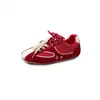 Zapatos de Boca Profunda de Moda Primavera 2026 con Diseño de Encaje Patchwork con Cordones, Cómodos Zapatos Casuales para Mujer con Tacón Oculto de Piel de Cerdo