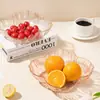 Plato de Frutas Creativo y Personalizado para Uso Doméstico, Bandeja de Frutas para Mesa de Café de Sala de Estar, Plato Exhibidor de Dulces y Bocadillos, Diseño Sencillo y Lujoso de Plástico