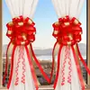 Decoração de Quarto de Casamento, Decoração de Sala de Estar, Cortinas, Caractere de Felicidade Dupla, Enfeites de Flores Puxados à Mão, Decorações Pendentes, Fitas, Suprimentos de Casamento para os Quartos da Noiva e do Noivo