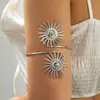 Pulsera Abierta Elegante con Diseño Floral Estilo Transfronterizo Europeo y Americano para Mujer, Pulsera de Pétalos de Verano Nueva de Moda Estilo Callejero con Sentido de Diseño