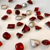 Rhinestones para Uñas K9, Popular en Redes Sociales, Tamaños Grande y Pequeño, Estilo Swarovski, Corazón Asimétrico, Huevo de Paloma, Rhinestones para Uñas Rojo Vino, Camelia