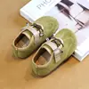 Sapatos de Princesa para Meninas Estilo Primavera e Outono 2026 Sapatos Casuais Rasos para Bebês Sapatos de Treino Alemães Solado Macio Sapatos Individuais Birkenstock Bico Redondo Sapatos de Couro