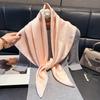 Moda Cuello Blanco Primavera y Otoño Delgado Seda Camelia Bufanda de Seda de Alta Gama Bufanda Regalo para Mujer Vintage Bufanda de Algodón Tencel