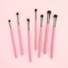 Set de 7 Brochas para Maquillaje de Ojos con Pelo de Caballo para Sombras de Ojos Ahumados, Empaque en Bolsa de PVC, Suministro Directo del Fabricante, Nuevo Producto Más Vendido