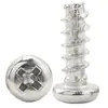 Tornillos Autorroscantes Redondos Galvanizados Templados de Hierro Pt con Cabeza Cruz y Cola Cortada Más Tornillos Autorroscantes con Cabeza de Disco Duro Fresada en Cola M2M3M4M5