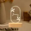 Luz de Noche LED de Flor Creativa de Amazon Regalo de Cumpleaños Adornos para Habitación Infantil Personalizados con Nombre en Temu