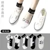 Medias de Seda Negras Finas de Gato de Verano Calcetines para Mujer Verano Boca Baja Bajos Transparentes Dibujos Animados Calcetines para Mujer