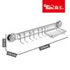 Estante de almacenamiento para utensilios de cocina sin agujeros Acero inoxidable Montado en la pared Palillos Trapos Cuchillo Condimentos Pala Estante de almacenamiento