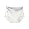 Calzones deportivos de tiro medio sin costuras con estampado floral para chica estudiante, hipoalergénicos, transpirables, elásticos, ropa interior de Lyocell para mujer talla grande