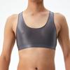 Chaleco sexy transparente sedoso brillante aceitoso para hombre y mujer, alta elasticidad, talla grande, transpirable, culturismo, transfronterizo Amazon AliExpress