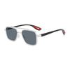 Óculos de sol caixa de haste dupla nova moda europeia e americana anti ultravioleta pés vermelhos óculos de sol estilo punk masculino