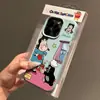 Topo Bebiendo Té Patrón Lichi Adecuado para Funda de Teléfono Apple 16 iPhone 17 Cobertura Completa Textura de Cuero de Gama Alta Funda Suave
