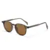 Gafas de sol poligonales coreanas personalizadas para hombre con patillas de placa, Gafas de sol polarizadas retro de moda para mujer, Tendencia de celebridad de internet 8609