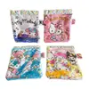 Tela de toalla de rizo estampada, bolsa de bolsillo de arena movediza, bolsa de bolsillo con clip dorado, bolsa de bolsillo