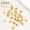 Acessórios de joias artesanais DIY em Ouro 18K com contas de posicionamento de silicone para pendurar, contas ajustáveis, contas redondas, material para colar com contas, contas espaçadoras