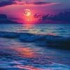 Exclusivo Transfronterizo Nuevo Pintura de Diamantes 5D Playa Luna Pintura Decorativa Hecho a Mano DIY Kit de Material de Diamantes Pintura de Diamantes Redondos