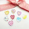 Botón Lindo de Corazón con Cuatro Ojos Estampado de Dibujos Animados Cardigan Vestido Botón Decorativo DIY Ropa Infantil Hecho a Mano