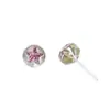 Brincos de Estrela de Cinco Pontas com Zircônia Incrustada em Resina, Brincos Perfurados, Não Precisa Remover, Brincos Coloridos da Moda com Zircônia, Atacado de Joias