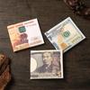 Carteira Criativa Masculina Cross-border Dólar Americano Impressão Moeda Padrão Lona Carteira Curta Bolsa de Cartão em estoque Pode Ser Definido