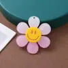 Accesorios Florales de Carita Sonriente Coloridos Accesorios DIY Pasador de Girasol Acrílico Accesorios para el Cabello Pegatinas para Funda de Teléfono Lindos