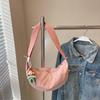 Bolso Minimalista Tipo Dumpling Estilo Japonés Cruzado para Mujer 2026 Nuevo Casual Lona Versátil Ligero para Viajar al Trabajo Bolso Pequeño de Hombro