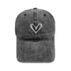 Sombrero de Primavera y Verano para Mujer, Gorra de Béisbol de Mezclilla Lavada Bordada con Corazón de Melocotón, Estilo Coreano Casual, Gorra de Pato Suave para Pareja de Hombres