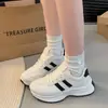 Dropshipping Internacional Popular Tênis Esportivo de Solado Grosso para Mulheres Primavera e Outono Novos Tênis de Pai Sapatos Casuais para Treinamento Moral Tamanho Grande 42