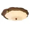 Lámpara de techo para dormitorio estilo vintage, color nogal retro, estilo wabi-sabi, luz floral creativa, nueva luz para habitación infantil que protege los ojos