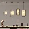 [Transfronteiriço] Pequenos Lustres Estéticos para Decoração de Casa, Luminárias Pendentes Estilo Song Zen para Sala de Jantar e Cabeceira, Iluminação de Chá para Balcão de Bar Novo Estilo Chinês