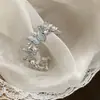 Anillo Exquisito Mariposa Azul Hielo para Mujer, Moda de Alta Gama, Lujo Ligero, Anillo Abierto Versátil, Anillo Elegante Estilo Ins para Dedo Índice