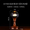 Lámpara de Bola de Cristal Real para Ofrenda, Lámpara de Loto Recargable, Lámpara de Buda de Cobre, Lámpara Frontal de Buda, Lámpara LED Eterna, Lámpara de Ofrenda para el Hogar