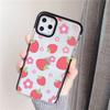 Funda de Teléfono de Fresa para Mujer para Apple 13, Funda Transparente de Dos Tonos, Funda Suave Anticaídas para iPhone 17, Funda Protectora para 14 Pro Max