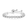 Pulseras de Tenis Geométricas Populares Europeas y Americanas con Circonita para Mujer, Fila Única Llena de Diamantes, Pulseras de Cristal Ajustables, Modelo Popular Transfronterizo, Venta al por Mayor
