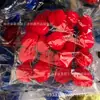 Bolas Rojas y Azules, Servicio Conmemorativo, Ceremonia de Despedida Funeraria, Pompones Rojos para Nietos, Pompones Azules, Suministros Funerarios, Tarjetas de Piedad Filial de Gasa Negra