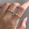 Nalan S925 prata esterlina fresco e doce ins estilo design diamante estrela anel R02248