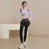 Calça Comprida para Fitness, Esportes, Corrida, Pilates e Yoga para Mulheres, Cintura Alta, Levanta Bumbum, Justa, Sensação de Segunda Pele, Cobre o Quadril, Falsa Peça Dupla