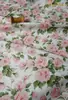 El Propietario de la Tienda Recomienda Tela de Sarga Floral Rosa Rosa de Algodón Puro para Vestidos y Materiales para Ropa para Manualidades DIY
