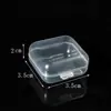 Plástico PP Mini Caja de Tapones para los Oídos Anti-Ruido Caja de Almacenamiento para Pendientes Caja de Almacenamiento para Anillos y Anzuelos Tapones para los Oídos Inalámbricos Caja Cuadrada Pequeña