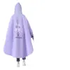 Estudiantes de Primaria y Secundaria Bicicleta Tormenta de Lluvia Impermeable Infantil Poncho Mochila Escolar de Ciclismo Cuerpo Escolar Dibujos Animados Impermeable para Hombres y Mujeres