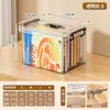 Caja de Almacenamiento Doméstica de Plástico Transparente Caja de Almacenamiento Ropa Juguete Pantalones Capacidad Caja de Almacenamiento para Coche