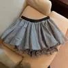 Falda midi con estampado floral blanco para mujer, colección de verano 2026, falda de cintura alta en línea A, perfecta para figuras petite, elegante y favorecedora, con forro incorporado para evitar transparencias, y diseño acampanado y corto