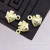 Joyería Hecha a Mano DIY Pendientes Colgantes de Pez Pequeño Tridimensional de Cobre Accesorios de Pez Tropical Pez Besándose Dijes para Pendientes B233