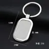 Pingente chaveiro de metal moda negócios cartão único chaveiro de carro anti-perda chaveiro presente prático chaveiro com gravação de LOGOTIPO