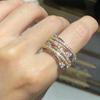 Cao Shi AliExpress Venta Caliente Nuevo Anillo Super Flash Anillo Cruz Creativo Europeo y Americano para Mujer Anillo Adornado con Estrella