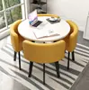Mesa de Recepção Simples e Combinação de Cadeiras Mesa de Negociação Recepção de Loja Comercial Mesa e Cadeira Mesa Redonda Pequena para Lazer de Escritório