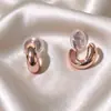 Pendientes de clip para oreja con forma de C vintage repelentes de mosquitos, sin agujero en la oreja, pendientes de temperamento simple, aro pequeño francés, pendientes con pasador de plata 925, pendientes