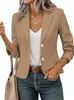 2026 Amazon comercio exterior transfronterizo popular para mujer color liso moda casual chaqueta blazer de manga larga cárdigan traje pequeño
