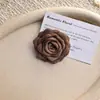 Accesorios de Flores 6.5cm Flor de Rosa con Borde Quemado Flor de Caro Pasador de Pelo Accesorios de Adorno Broche Zapatos Sombrero Funda de Teléfono Accesorios Combinar