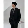 Chaqueta de traje casual para hombre, suelta, ruoshuai, chaqueta de traje pequeña de una pieza, primavera y otoño, de negocios, guapo, estilo coreano